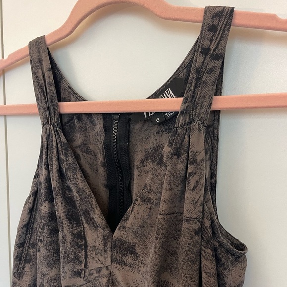 Vena Cava Pants - Vena Cava Silk Black and Brown Jumpsuit Denim Like Pattern
